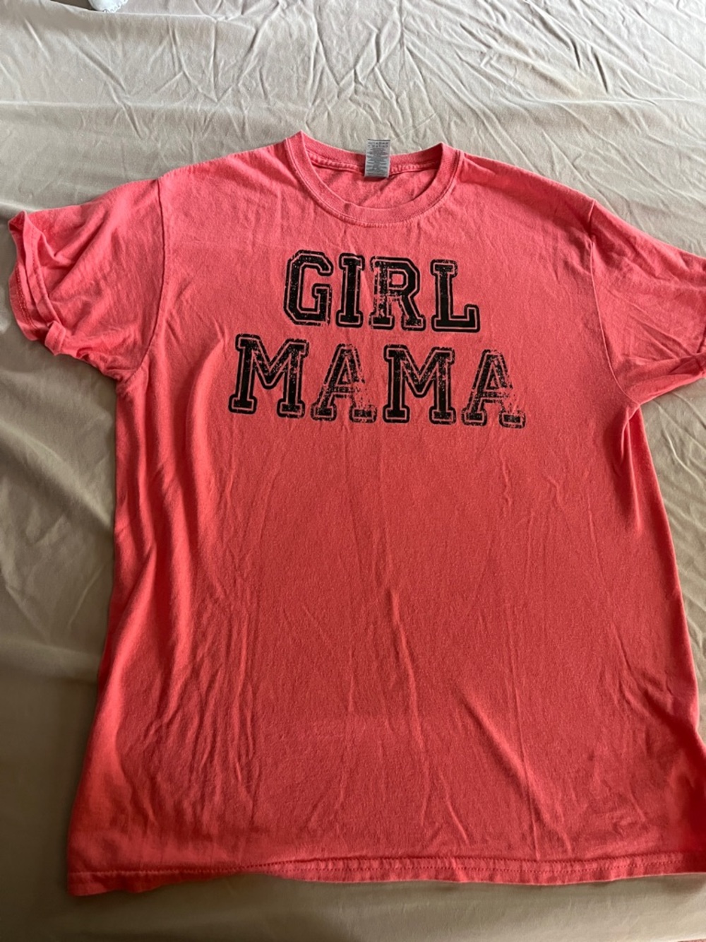 Gildan Coral 'GIRL MAMA' Short Sleeve Graphic Tee